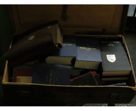 CASE CONTAINING MASONIC REGALIA INCLUDING SASH, APRON, BOOKS ETC