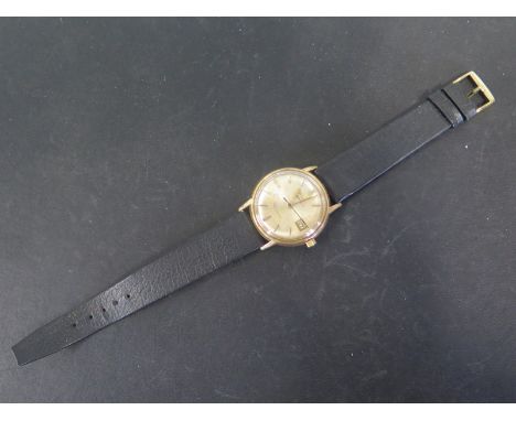 A Bulova Aerojet automatic wristwatch, with date - 35mm wide including button, some spotting to dial, running 