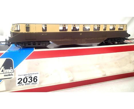 Lima GWR Railcar, no 22 in chocolate/cream, in very good condition, box is good. P&amp;P Group 1 (£14+VAT for the first lot a