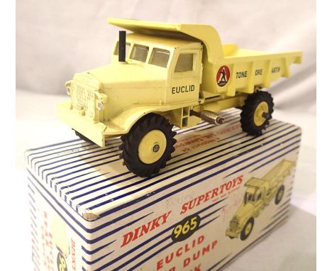 Dinky 965 Euclid dump truck, boxed. P&P Group 1 (£14+VAT for the first lot and £1+VAT for subsequent lots)Condition Report: V