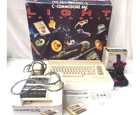 Commodore C64C Light Fantastic console/keyboard, transformer, cassette, joystick, instructions etc. boxed. P&amp;P Group 3 (£