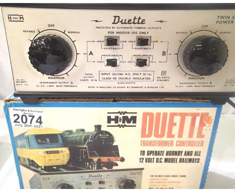 H&amp;M Duette two-track controller in very good to excellent condition, boxed. P&amp;P Group 1 (£14+VAT for the first lot an