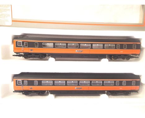 Lima Class 156 Strathclyde Transport, Orange/Black livery 57501 and 52501 power car and trailer car, in excellent condition, 