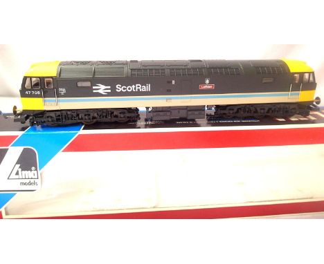 Lima Class 47 Lothian ScotRail Livery in very good condition, fitted brass buffers, 47705, box is fair. P&amp;P Group 1 (£14+