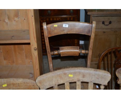 An elm seated high stool 