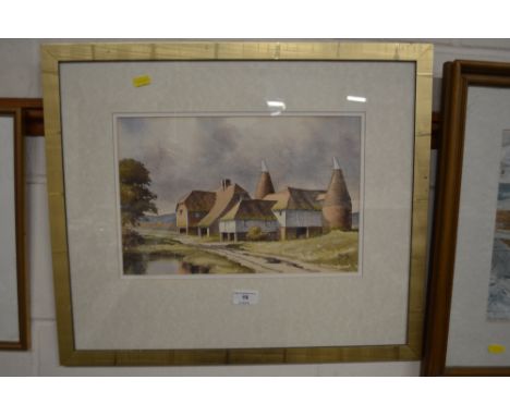 R Campbell Smith, watercolour study of Maplesden Farm, Rolvenden