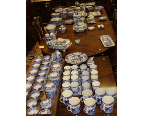A large collection of Spode's "Italian" blue and white dinner and tea wares, together with a small quantity of various other 
