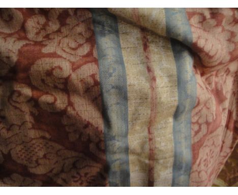 A pair of John Wilman "Travaita" cotton interlined curtains with matching tie backs