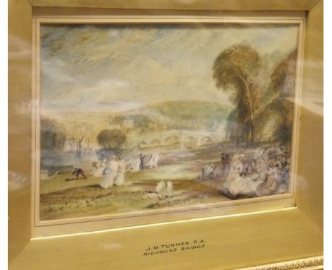 AFTER J. M. W. TURNER "Richmond Bridge" watercolour, unsigned