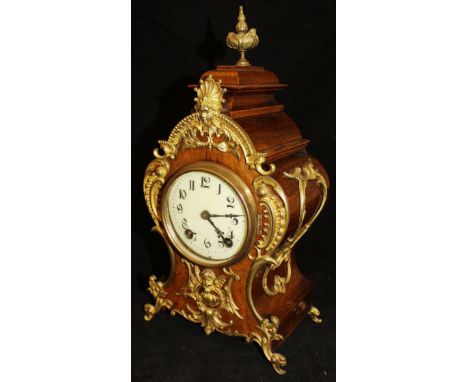 A Lenzkirch bracket clock in the Louis XV Rococo style, circa 1890-1895, the eight day movement No'd verso "954590", the circ