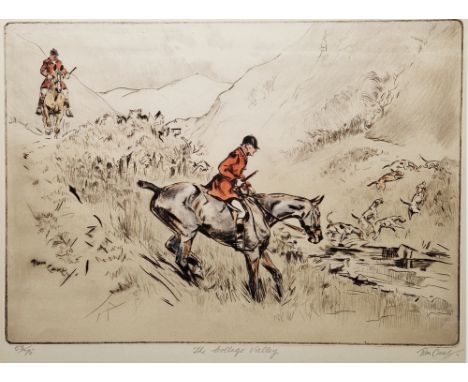 Tom Carr (1912-1977)  Pair coloured etchings "The College Valley", 53/75 and "Rattlin' the Rails", 53/75, each signed in penc