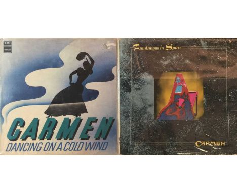 CARMEN - LP RARITIES FROM THE PAUL FENTON ARCHIVE. Here we have 2 LPs by Carmen, both LPs were owned by the group's drummer P