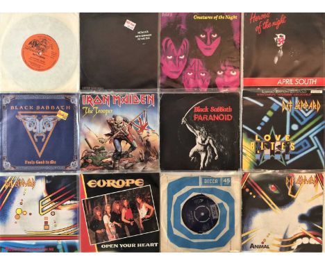 METAL/HEAVY ROCK 7" COLLECTION. Rockin' out with these 12 x ace 7"... Artists/titles include Battleaxe - Burn This Town (GRC 