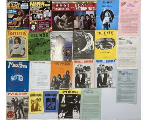 Excellent collection of The Who ephemera to include: original fan club order forms, ephemera, newsletters, promo items inc so