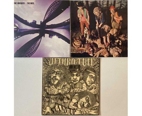 JETHRO TULL/THE NICE - UK LPs. Super clean pack of 3 x early/original LPs. Titles are Jethro Tull (x2) - Stand Up (stereo 1st