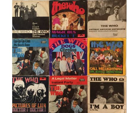 THE WHO - 60s GERMAN PICTURE SLEEVE 7". Prima, Ganz Toll collection of 10 x tricky to find 7" p/s German releases largely fro