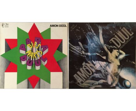 AMON DUUL - GERMAN LP RARITIES. A superb pack of 2 LP rarities by Amon Duul, both are original German pressings. Titles inclu