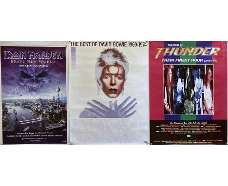 Ten assorted posters, 20 x 30" approx or similar sizes, mostly VF to NM condition. Artists to inc: Pixies, Iron Maiden, Thund