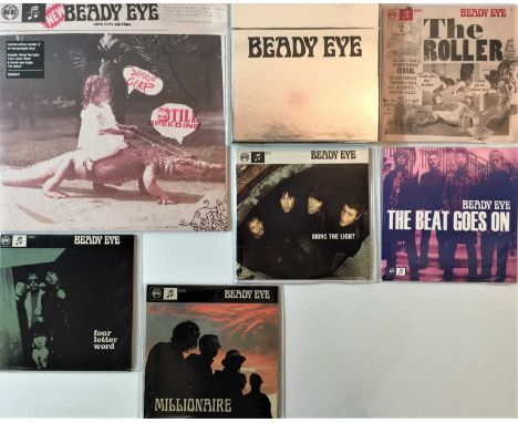 BEADY EYE - 7" COLLECTION PLUS LP (FROM DIFFERENT GEAR STILL SPEEDING PERIOD). Mega bundle of 5 x 7", 1 x 7" box and 1 x LP a