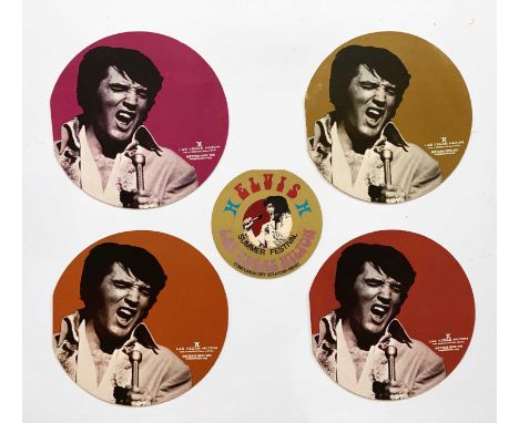 Five souvenir menus from Elvis Presley concerts at the Las Vegas Hilton during 1972. Mostly excellent condition.