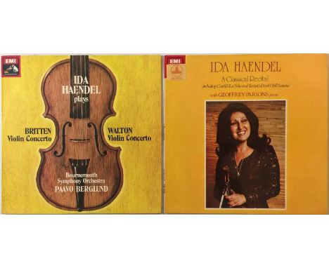 IDA HAENDEL - LP RARITIES (ASD 3352/3483). Delightful bundle of 2 x UK LP rarities featuring the sadly departed violin virtuo