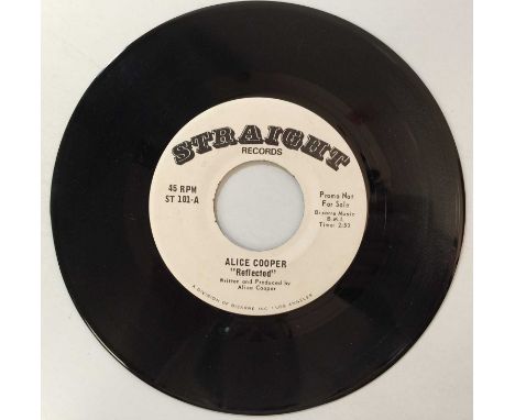 ALICE COOPER - REFLECTED/ LIVING 7" (US PROMO - ST 101). Here we have a superb 7" promo rarity by Alice Cooper; Reflected/ Li