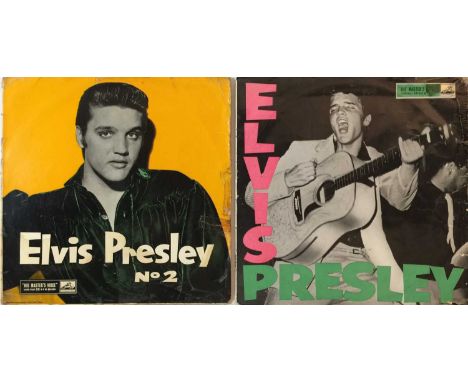 ELVIS PRESLEY - ROCK 'N' ROLL NUMBER 1 &amp; 2 LPs (ORIGINAL UK HMV COPIES - CLP 1093/1105). Solid examples of the King's fir