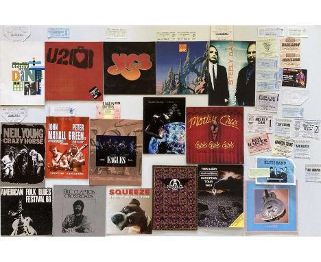 Collection of 16 programmes: eight to include original tickets - Steely Dan, U2 Elevation, Yes 1997, Yes 2000, Steely Dan 199