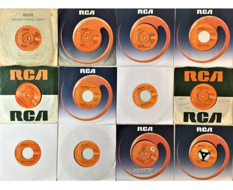 RCA 7" (ORANGE LABEL - CLASSIC ROCK). Excellent collection of around 100 x 7" on the classic orange RCA label. Artists includ