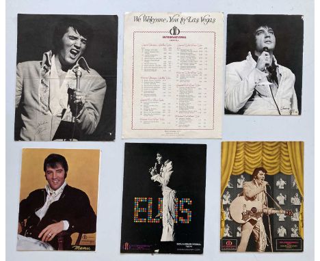 Excellent collection of Elvis ephemera, typically in excellent condition. To include six examples of souvenir menus from the 