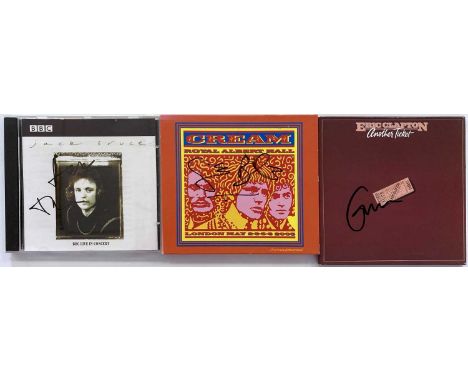 Signed items to inc: Eric Clapton - Another Ticket signed to front of CD cover by Eric Clapton, a Cream CD signed to front of