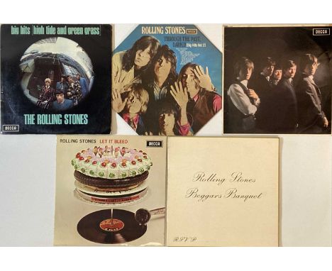 THE ROLLING STONEs - LP RARITIES. A superb pack of 5 LP rarities by The Rolling Stones. Titles include The Rolling Stones (LK