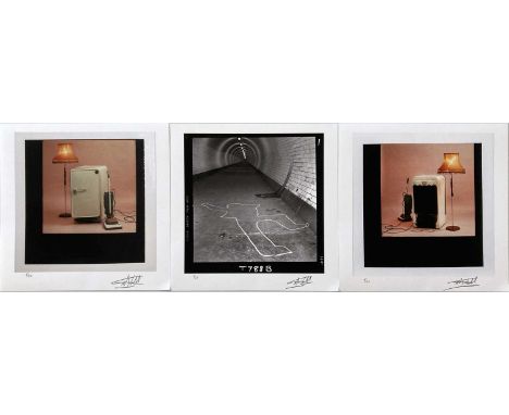Three hand signed and numbered (5/25) photo prints of images from the archive of photographer Martyn Goddard, each to measure