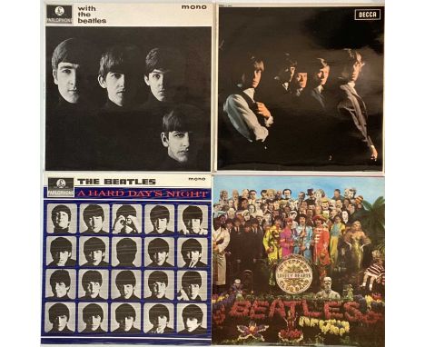 THE BEATLES/ROLLING STONES LPs - 60s UK ORIGINALS. Very sharp and clean bundle of 4 x early/original UK 60s pressing LPs from