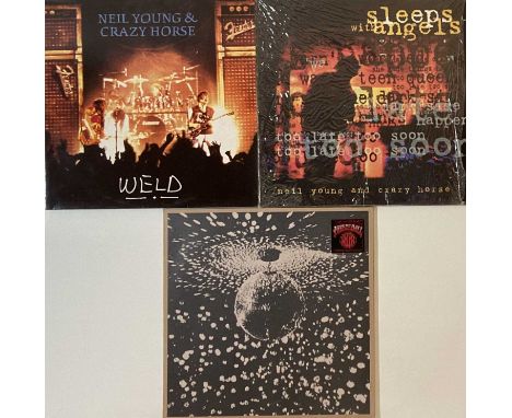 NEIL YOUNG - 90s LP RARITIES. An excellent selection of 3 LP rarities by Neil Young, all are 90s releases. Titles include Mir