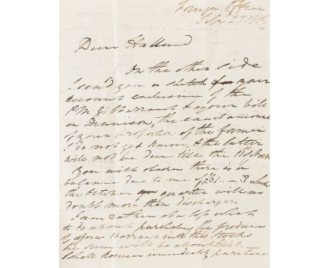 Darlot (Henry, of the Foreign Post Office) Autograph Letter signed to Henry Holland of Gothenburg, 3pp., sm. 4to, [London], F