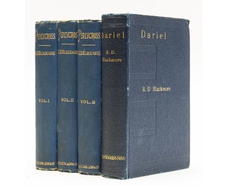 Blackmore (R.D.) Perlycross. A Tale of the Western Hills, 3 vol., first edition, one or two pencil annotations, occasional sp