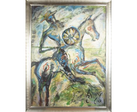 Anatolij Timofejewitsch Zverev 1931 Moskau - 1986 ebd. Don Quijote, Öl/ Leinwand, re. u. kyrillisch monogr. und dat.: AZ (19)