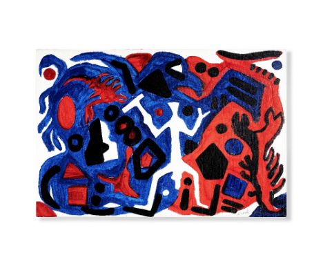 A. R. PENCK (1939-2017)Skorpion 1996 signedoil on canvas 80 by 120 cm. 31 1/2 by 47 1/4 in. This work was executed in 1996.Fo