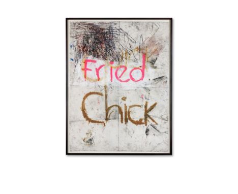 OSCAR MURILLO (B. 1986)Untitled (Fried Chick) 2012 oil, oil stick, spray paint and dirt on canvas 248 by 181 cm.97 5/8 by 71 