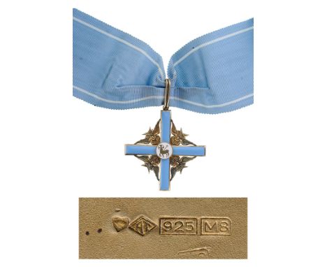 Commander's Cross, 3rd Class, instituted in 1935. Neck Badge, 50 mm, gilt Silver, enameled, original suspension ring, loop an