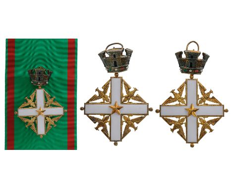 Grand Cross Badge, 1st Class, 1st Type, instituted in 1951. Sash Badge, 94x71 mm, gilt Silver, both sides enameled, both cent