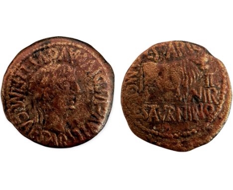 TI AVGVS DIVI AVGVSTI F IMP CAESAR, laureate head of Tiberius right / L FVL SPARSO above, L SATVRNINO in exergue, M CI - II/V