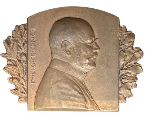 Breast Badge, 32x44 mm, Tombac, gilded on reverse, signed R. Marshall, horizontal pin on reverse. I
