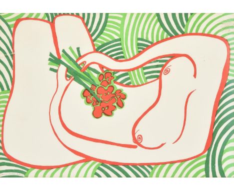 
	
		λ&nbsp;Edwina Sandys (British b. 1938)
		Green Nude
		Lithograph printed in colours, 1974
		Signed in pencil and inscrib
