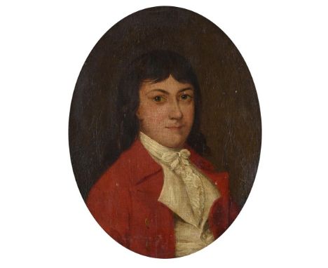 
	
		Follower of Sir William Beechey 
		Portrait of a young man wearing a red coat
		Oil on canvas
		28.5 x 24cm (11 x 9¼ in.