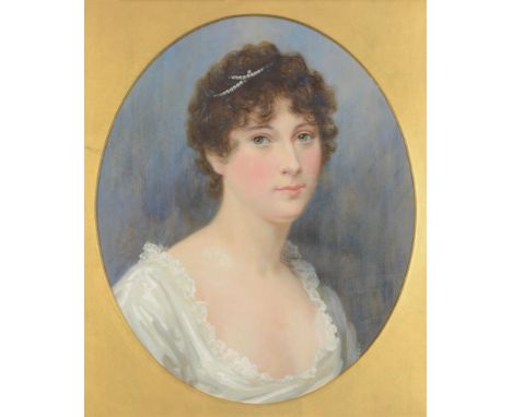 
	
		English School (early 19th century)
		Mr and Mrs Horsfall, a pair of portraits 
		Oil on canvas, in an oval mount
		Each