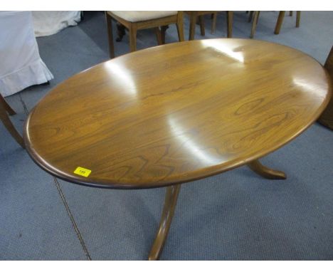 A retro Ercol Golden Dawn oval coffee table 