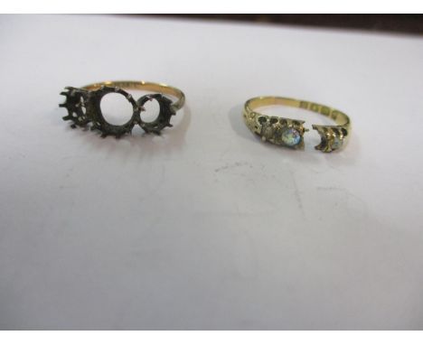 Two rings to include an 18ct gold ring 