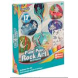 100pcs Brand new Rock art set - with paints and stickers included rrp £8.99 - 100pcs in lot